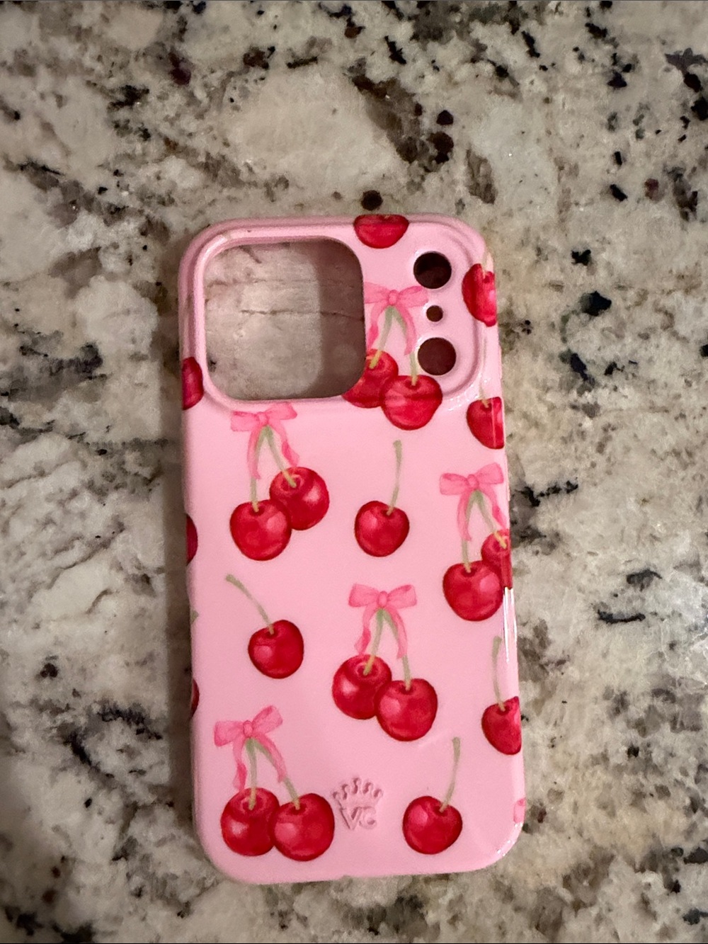 Velvet caviar pink cherry phone case